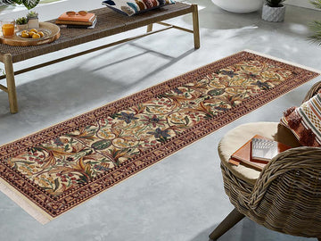 handmade Traditional Internation Beige Brown Hand Knotted RUNNER 100% WOOL area rug 3x10